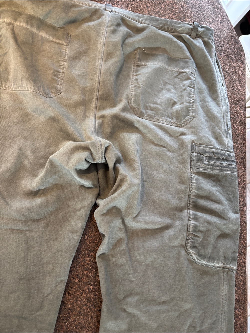 Helmut Lang Wide Leg Pants in Olive Green - Picture 11 of 11